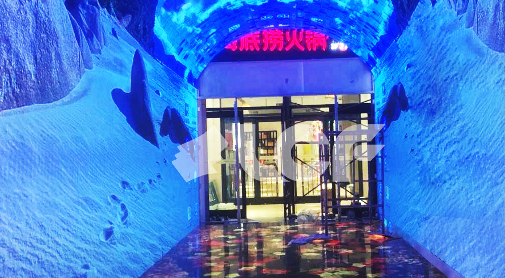 秦皇岛世纪港湾商业广场时光隧道LED显示屏项目.jpg