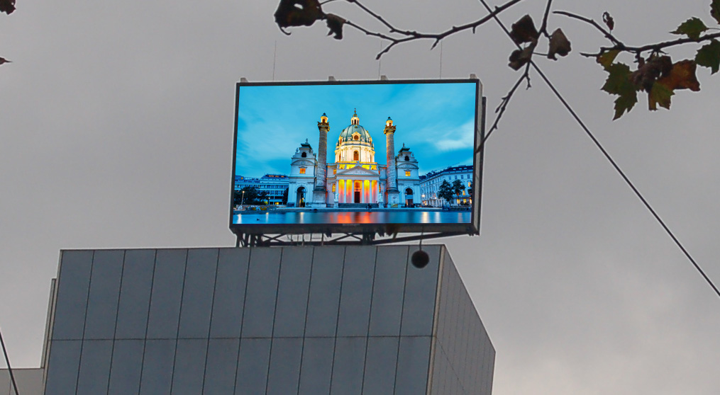 Outdoor full-color LED display project in Vienna, France