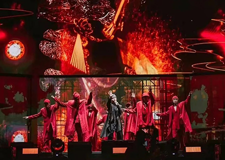 LCF LED transparent screen shines at Jay Chou's Singapore concert!