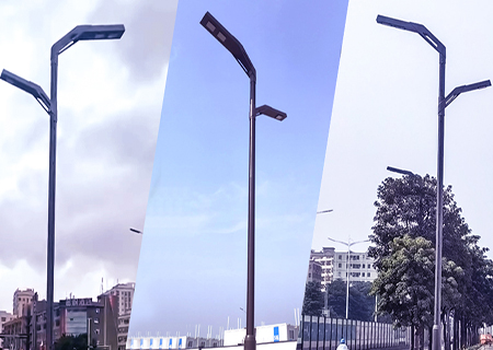 LCF 5G multi-functional smart light pole appeared on Jincheng Road, Shajing, Bao'an