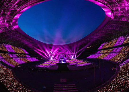LCF LED transparent screen shines at Angela Chang's Taiyuan concert!