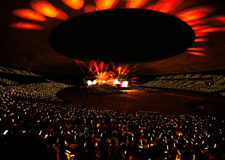 LCF LED transparent screen stunning Angela Chang's Chengdu concert