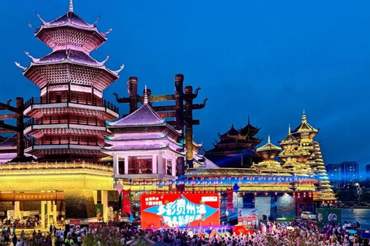 LCF LED display shines in Colorful Guizhou City with Full Mountain Running Music!