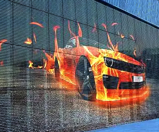 outdoor LED display installation structure