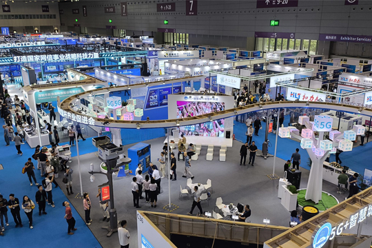 LCF LED light pole screen and smart light pole at the 26th Hi-Tech Fair